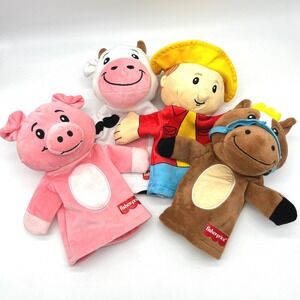 Fisher-Price Little People‎ Farm Animal & Farmer Hand Puppets Lot
